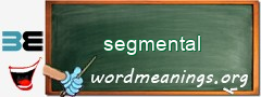 WordMeaning blackboard for segmental